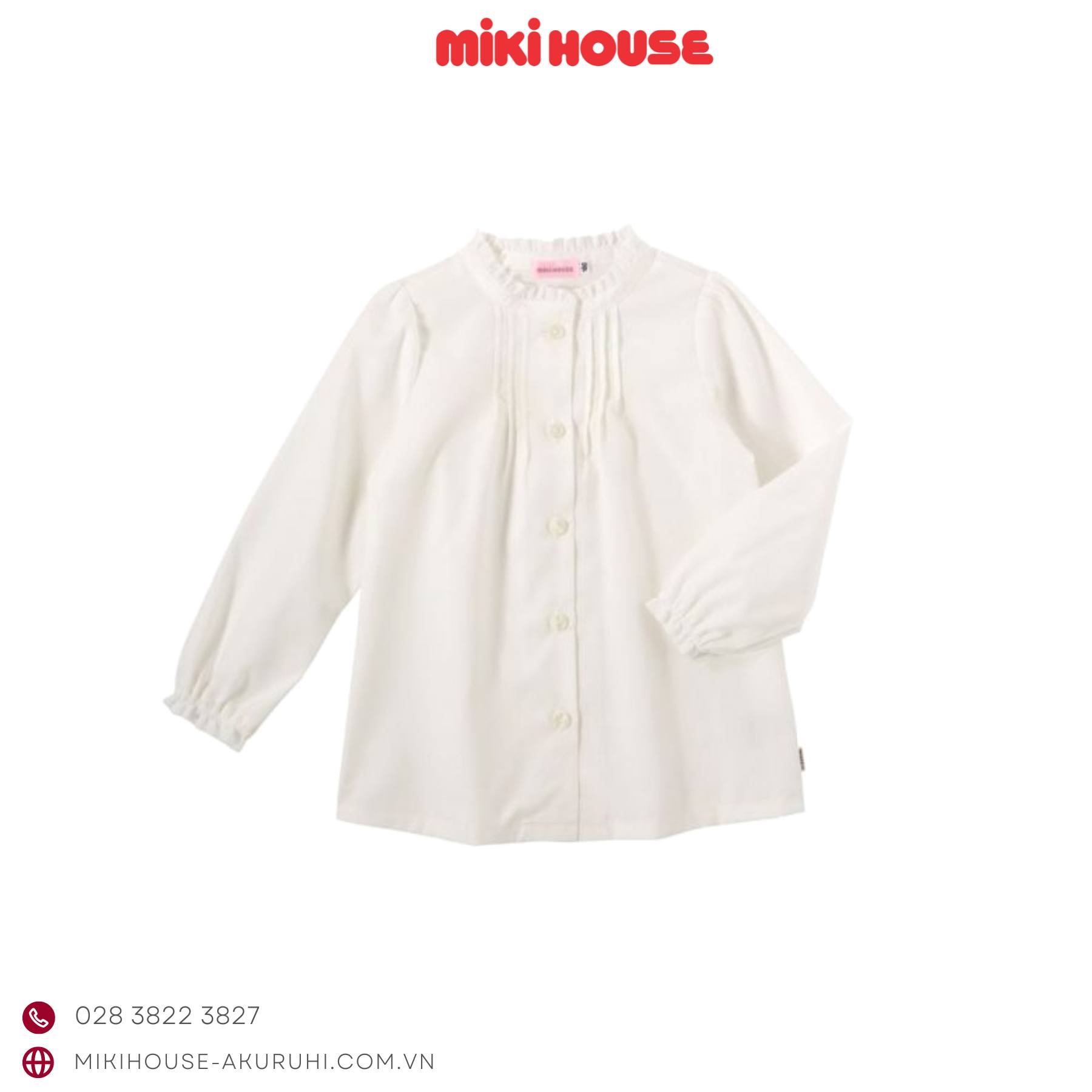 Áo sơ mi cổ điển cho bé gái đi học 2023 - MIKIHOUSE VIETNAM